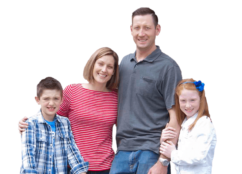 family of happy Duvanco homeowners